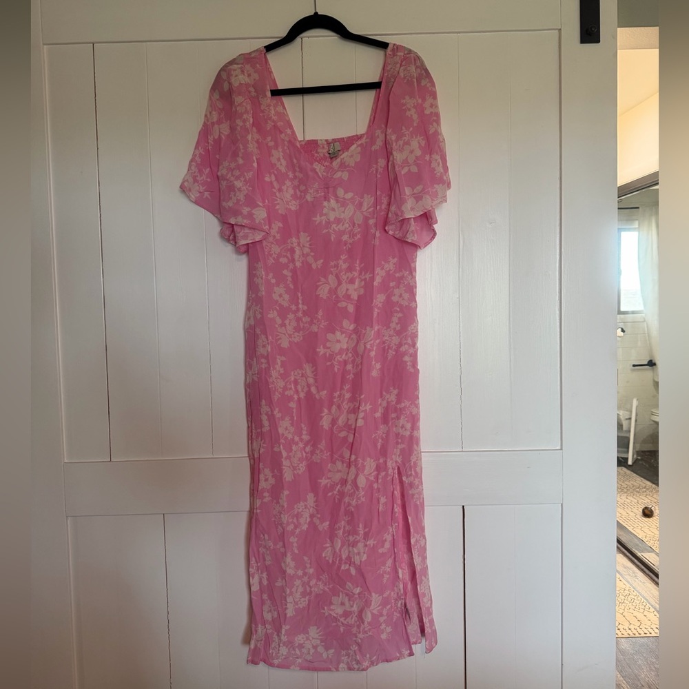 A New Day-Pink Floral Maxi Dress NWT